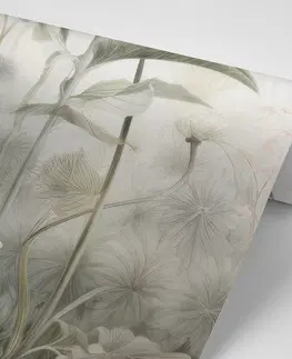 Samolepiace tapety Samolepiaca tapeta kvety zahalené prírodou s béžovým kontrastom