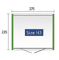 HIGHLINE Biohort Záhradný domček BIOHORT HighLine DUO H3 275 x 235 (strieborná metalíza)