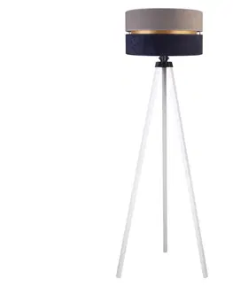 Lampy   - Stojacia lampa DUO 1xE27/60W/230V šedá/modrá/biela 