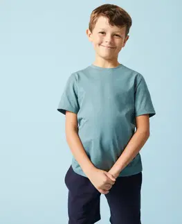 nohavice Detské bavlnené tričko unisex kaki