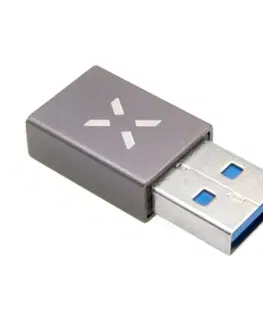 Dáta príslušenstvo FIXED Link Redukcia z hliníka USB-C na USB-A, sivý FIXA-CU-GR