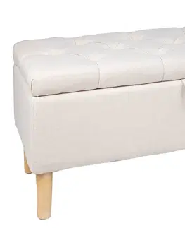 Lavice do jedálne LuxD Dizajnová lavica Queen 100 cm béžová