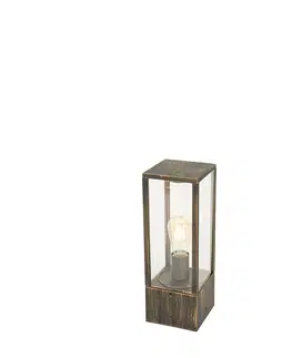 Vonkajsie osvetlenie Vintage stojace vonkajšie svietidlo starožitné zlaté 40 cm IP44 - Charlois