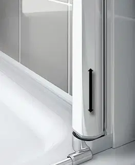 Sprchovacie kúty Kermi Kyvné dvere Cada XS 1WL 1000x2000 960-1010 STR.LESK číre+Clean CK1WL10020VPK