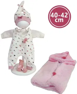 Hračky bábiky LLORENS - M738-86 oblečenie pre bábiku bábätko NEW BORN veľkosti 40-42 cm