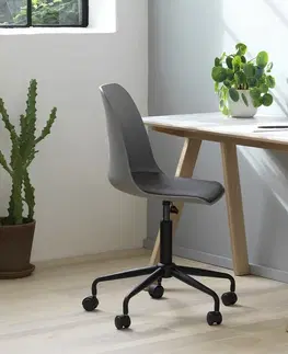 Kancelárske stoličky Furniria Dizajnová kancelárska stolička Jeffery sivá