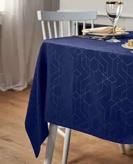 Tablecloths Žakárový obrus, nadmerná veľkosť, modrý