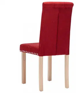 Jedálenské zostavy Jedálenská stolička 2 ks látka / drevo Dekorhome Hnedá