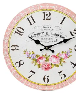 Hodiny Nástenné hodiny, Flor0118, Perfumers, 34cm