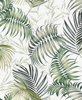 Závesy Záves dekoračný alebo látka, OXY Palmové listy, zelené, 150 cm 150 cm