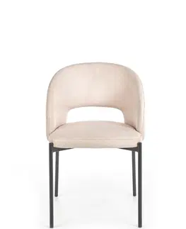 Jedálenské stoličky HALMAR K373 jedálenská stolička béžová / čierna