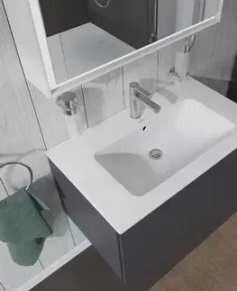 Kúpeľňa DURAVIT - ME by Starck Umývadlo nábytkové, 830x490 mm, s prepadom, s otvorom na batériu, WonderGliss, biela 23368300001