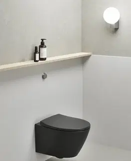Záchody GSI - MODO závesná WC misa, Swirlflush, 37x52cm, čierna dual-mat 981626