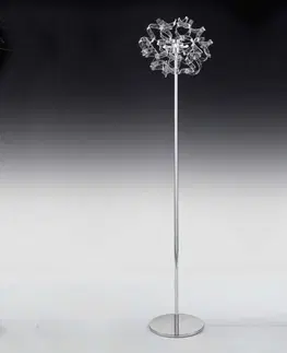 Stojacie lampy Metallux Stojaca lampa Crystal s pokrytou špičkou