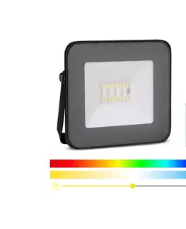 Svietidlá  LED Inteligentný stmievateľný RGB reflektor LED/20W/230V IP65 čierna 