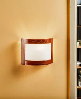 Nástenné svietidlá Lamkur Nástenné svietidlo Zanna z dreva 22 cm rustikálne