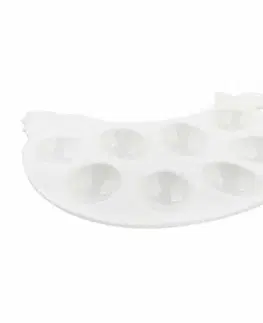 Stojančeky na vajíčka Florina Porcelánový tanier na vajíčka Sliepočka, 26,5 x 20,5 x 2 cm