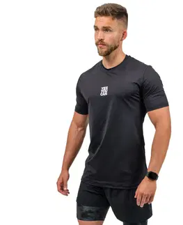 Pánske tričká Funkčné športové tričko Nebbia RESISTANCE 348 Black - XXL