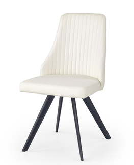 Jedálenské stoličky HALMAR K206 jedálenská stolička biela / čierna