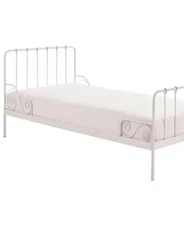 Klasické detské postele Kovová Posteľ Alice Biela 90x200 Cm