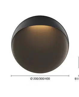 Vonkajšie nástenné svietidlá Louis Poulsen Nástenné svietidlo Louis Poulsen Flindt Ø40cm čierne 2700K