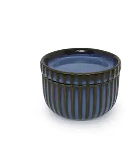 Misy a misky Toro Kameninová miska s vekom, 290 ml, modrá