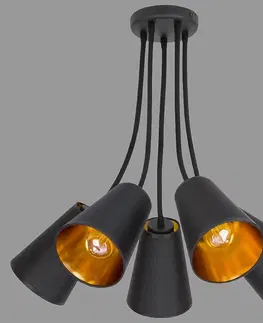 Moderné lampy do obývačky Luster Wire gold 828 LW5