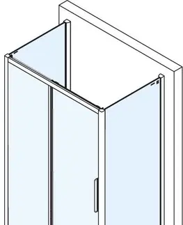 Sprchovacie kúty POLYSAN - EASY LINE sprchový kout tri steny 1100x900, L/P varianta, sklo Brick EL1138EL3338EL3338