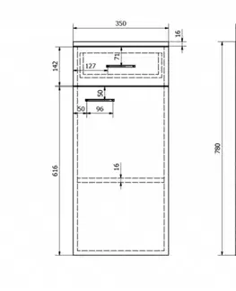 Kúpeľňový nábytok AQUALINE - ZOJA/KERAMIA FRESH skrinka spodná 35x78x29cm, biela 51250