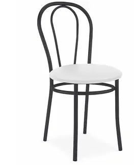 Kuchynské stoličky Stolička TULIPAN black V01 biely