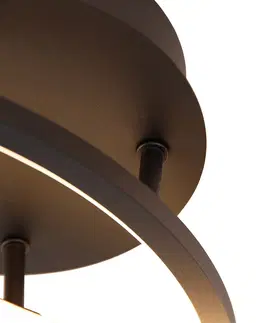 Stropne svietidla Stropné svietidlo čierne 78 cm vrátane LED 3 stupňové stmievateľné - Rowin