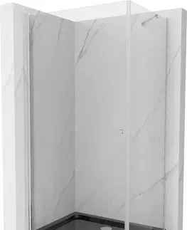 Vane MEXEN/S - Pretória sprchovací kút 80x100, transparent, chróm + sprchová vanička vrátane sifónu 852-080-100-01-00-4070
