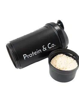 Shakery a fľaše Protein & Co. Shaker Protein & Co. so zásobníkom