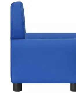 Detské stoličky a kreslá Detské kreslo umelá koža Dekorhome Modrá
