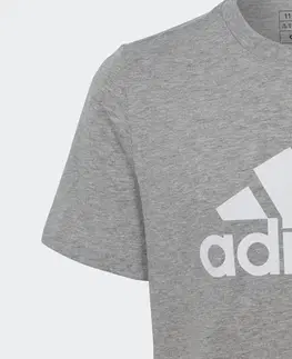 nohavice Detské tričko Adidas bielo-sivé s logom