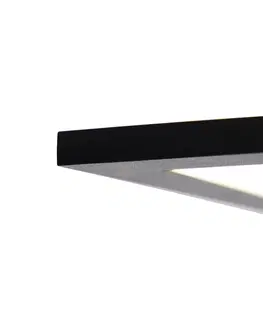 Stropne svietidla Moderné stropné svietidlo čierne s LED 40 cm - živ
