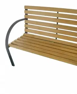 Záhradné stoličky a kreslá Kinekus Záhradná lavica TINA, kov + drevo