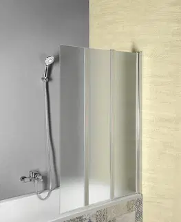 Sprchové dvere AQUALINE - VANDA Vaňová zástena skladacie 1000x1400 chrom, matné sklo AQ1140