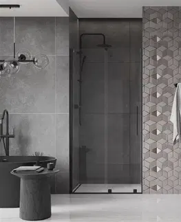 Sprchovacie kúty MEXEN/S - Velár posuvné sprchové dvere 90, transparent, čierna 871-090-000-01-70