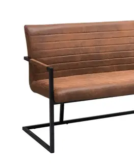 Lavice do jedálne LuxD Dizajnová lavica Maximiliano vintage hnedá