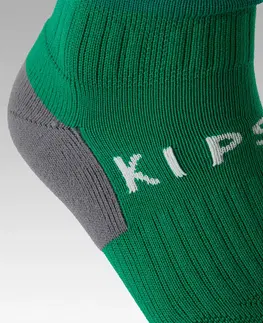 ponožky Detské vrúbkované futbalové podkolienky Viralto Club zelené