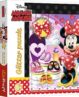 Hračky puzzle TREFL - Glitrové puzzle - Minnie a drobnosti / Disney Minnie