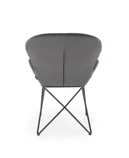 Jedálenské stoličky HALMAR K458 jedálenská stolička sivá / čierna