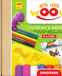 Kreatívne a výtvarné hračky FAR FAR LAND - Woow kreatívny set 4in1 Vyfarbovanie a modelovanie