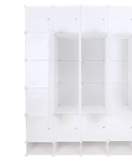 Šatníkové skrine Modulárna multifunkčná skriňa, biela, ZAFOD