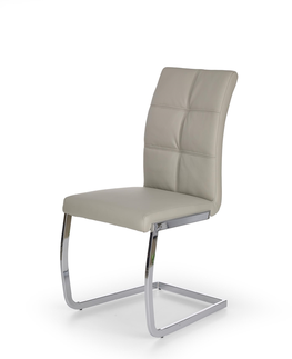 Jedálenské stoličky HALMAR K228 jedálenská stolička svetlosivá / chróm