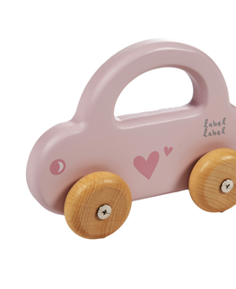 Drevené hračky LABEL-LABEL - Malé autíčko, ružové