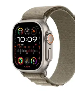 Inteligentné hodinky Apple Watch Ultra 2 GPS , 49mm , titánové puzdro  s alpinským remienkom olivová - S