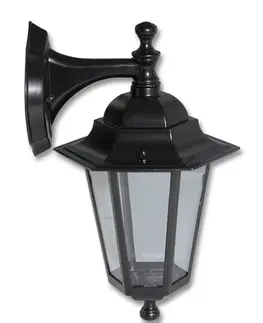Svietidlá Vonkajšia nástenná lampa Ecolite Z6102-CR čierna