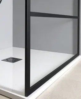 Sprchové dvere GELCO - CURE BLACK sprchová zástena 900 mm, číre sklo CB90